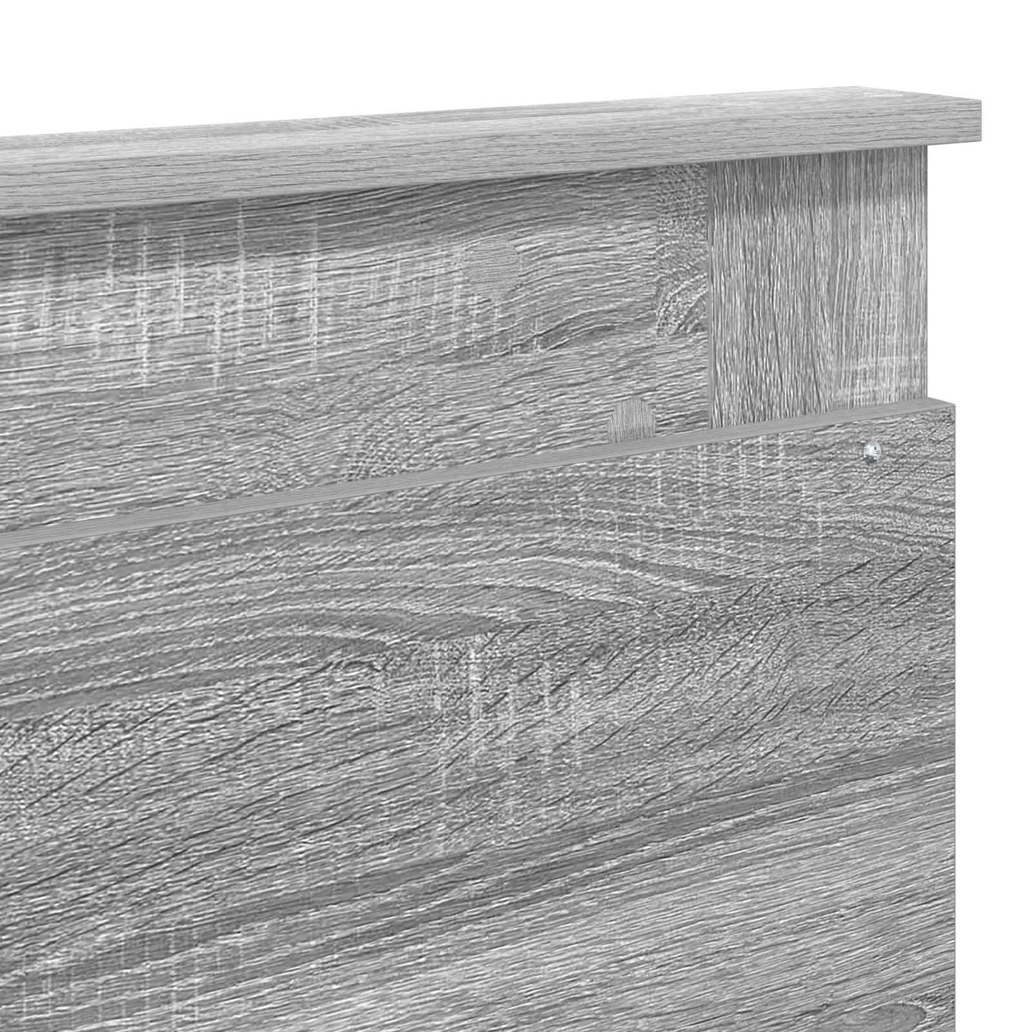 vidaXL Bed Frame Grey Sonoma 200 x 200 cm Solid Pine Wood