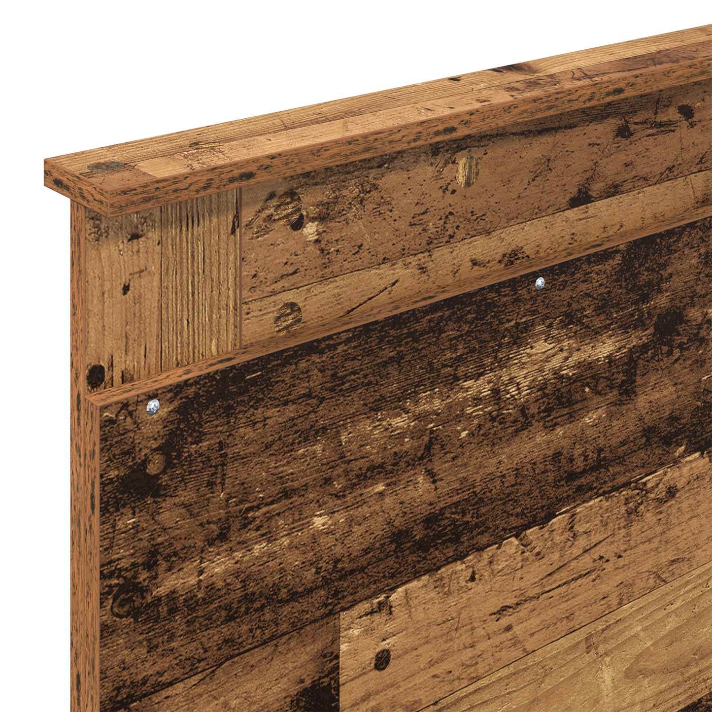 vidaXL Bed Frame with Headboard Old Wood 90 x 190 cm Solid Pine Wood