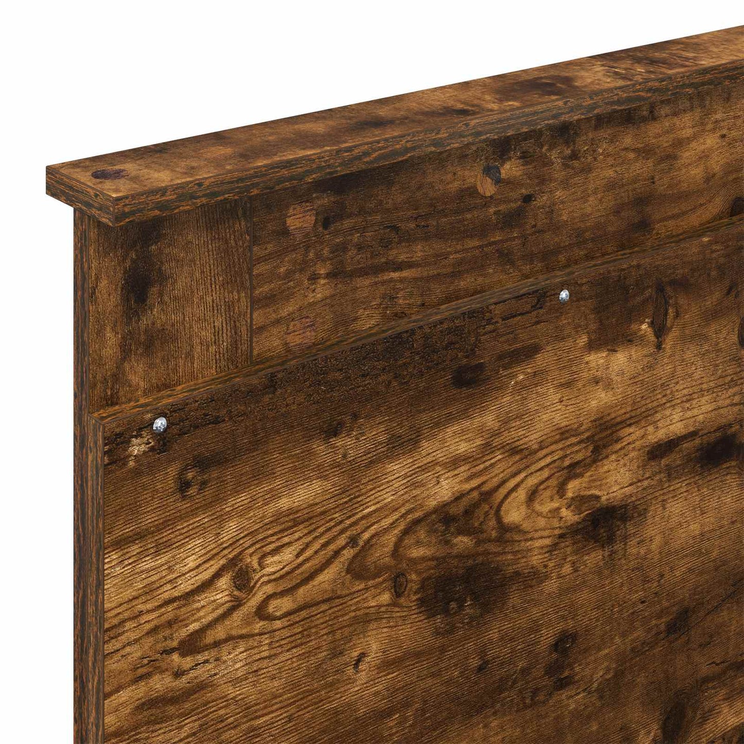 vidaXL Bed Frame Smoked Oak and Silver 75 x 190 cm Engineered Wood