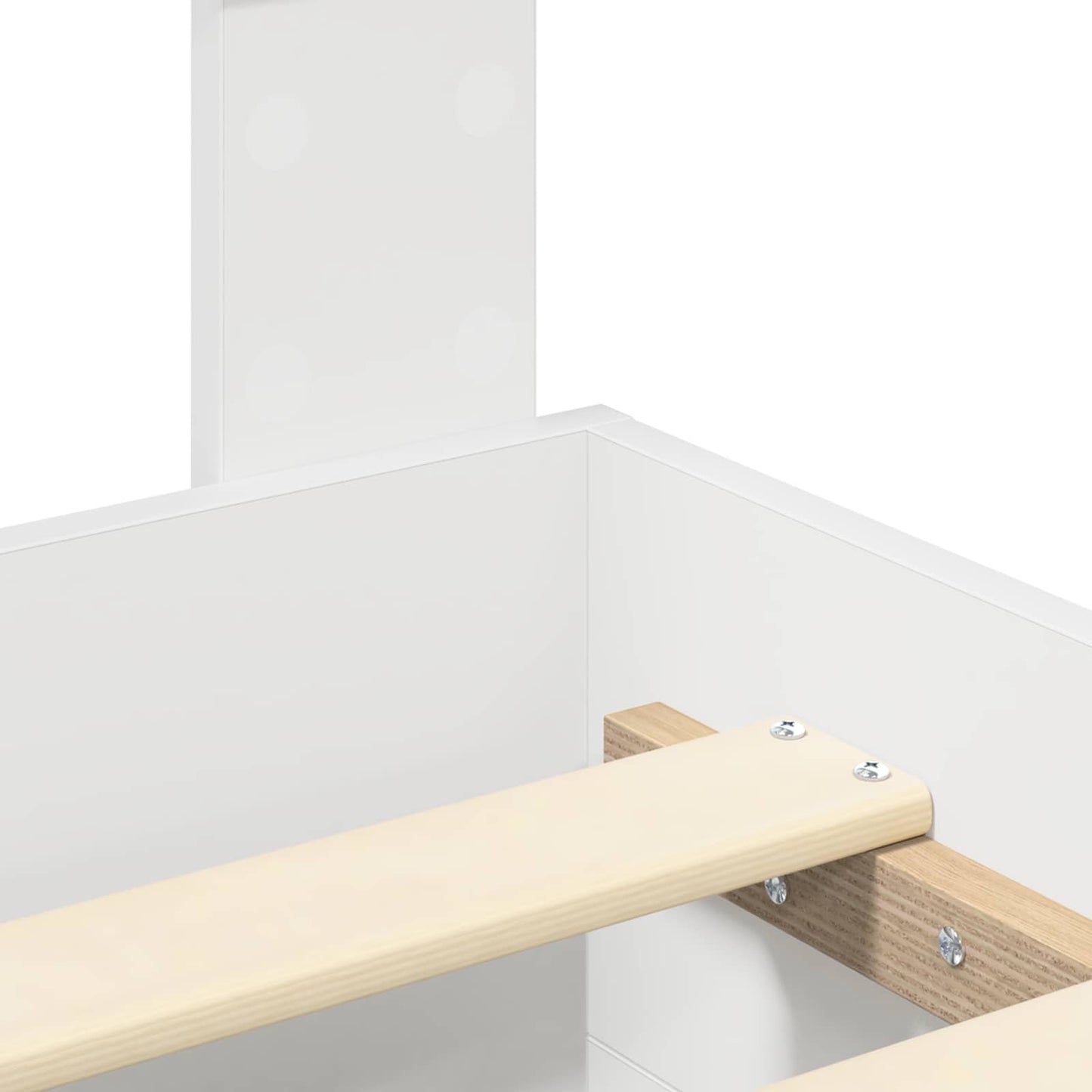 vidaXL Bed Frame with Headboard White 180 x 200 cm Engineered Wood