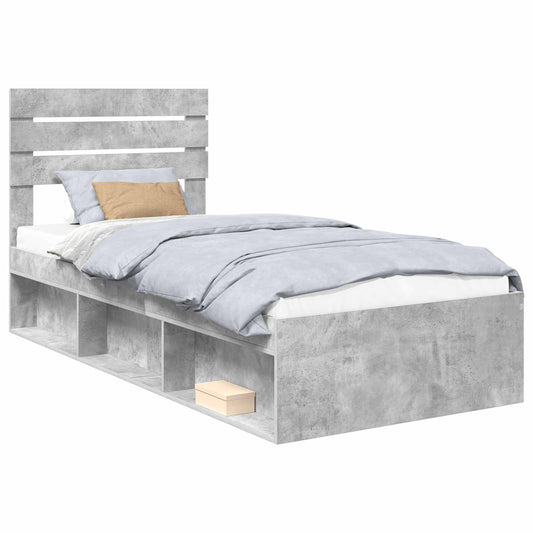 vidaXL Bed Frame with Headboard Concerte 90 x 200 cm Solid Pine Wood