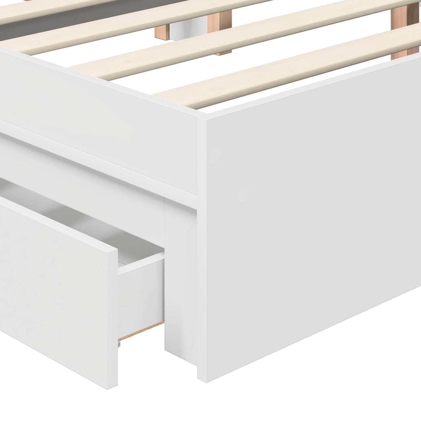 vidaXL Storage Bed with Drawer White 180 x 200 cm Engineered Wood