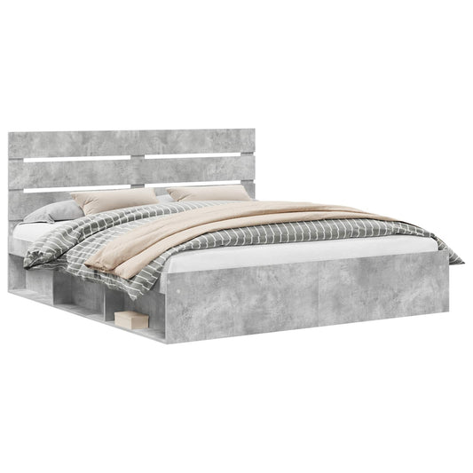 vidaXL Bed Frame with Headboard Concerte 180 x 200 cm Solid Pine Wood