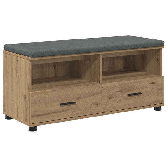 vidaXL Hall Bench Artisan Oak 100 x 38 x 46 cm