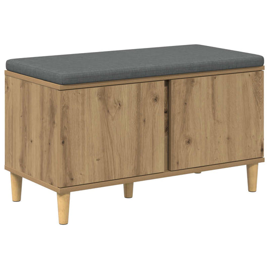 vidaXL Hall Bench Artisan Oak 80 x 38 x 46 cm