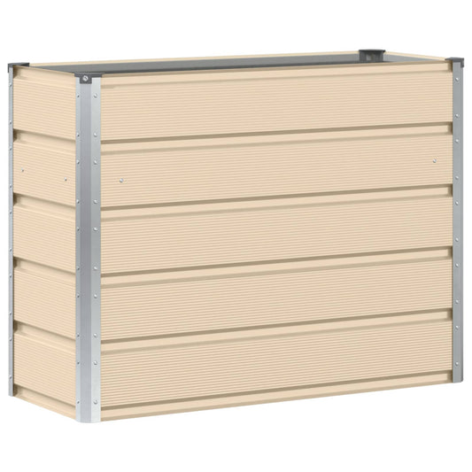 vidaXL Planter Ivory 100 x 40 x 75 cm Steel