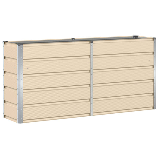 vidaXL Planter Ivory 160 x 40 x 75 cm Steel