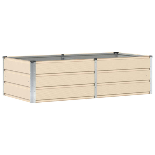 vidaXL Planter Ivory 160 x 80 x 45 cm Steel