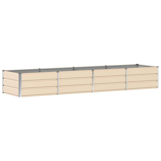 vidaXL Planter Ivory 320 x 80 x 45 cm Steel