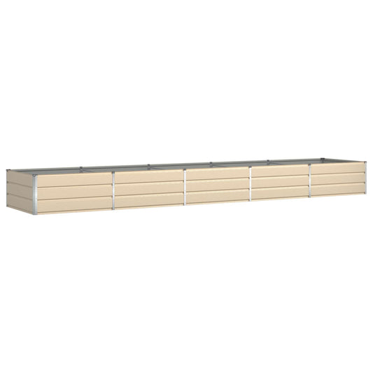 vidaXL Planter Ivory 480 x 100 x 45 cm Galvanised Steel