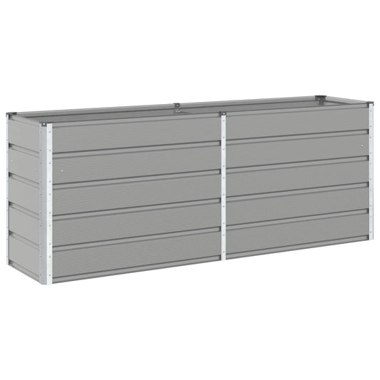 vidaXL Planter Light Grey 195 x 50 x 75 cm Galvanised Steel