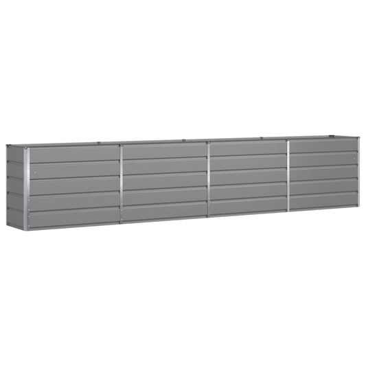 vidaXL Planter Light Grey 385 x 50 x 75 cm Galvanised Steel