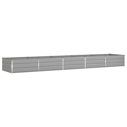 vidaXL Planter Light Grey 480 x 100 x 45 cm Galvanised Steel