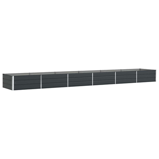 vidaXL Planter Anthracite 580 x 100 x 45 cm Galvanised Steel