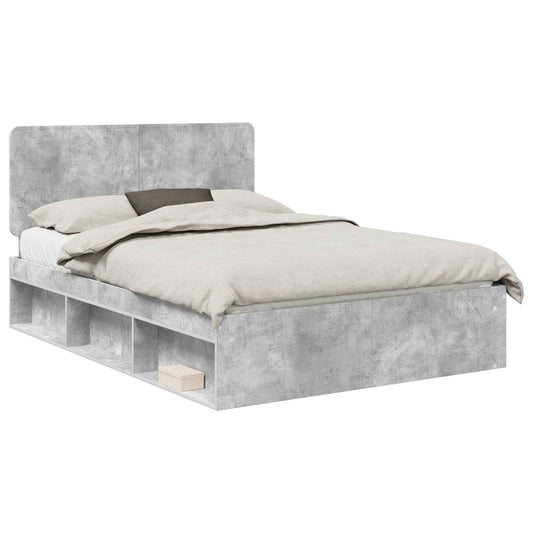 vidaXL Bed Frame with Headboard Concerte 140 x 190 cm Solid Pine Wood