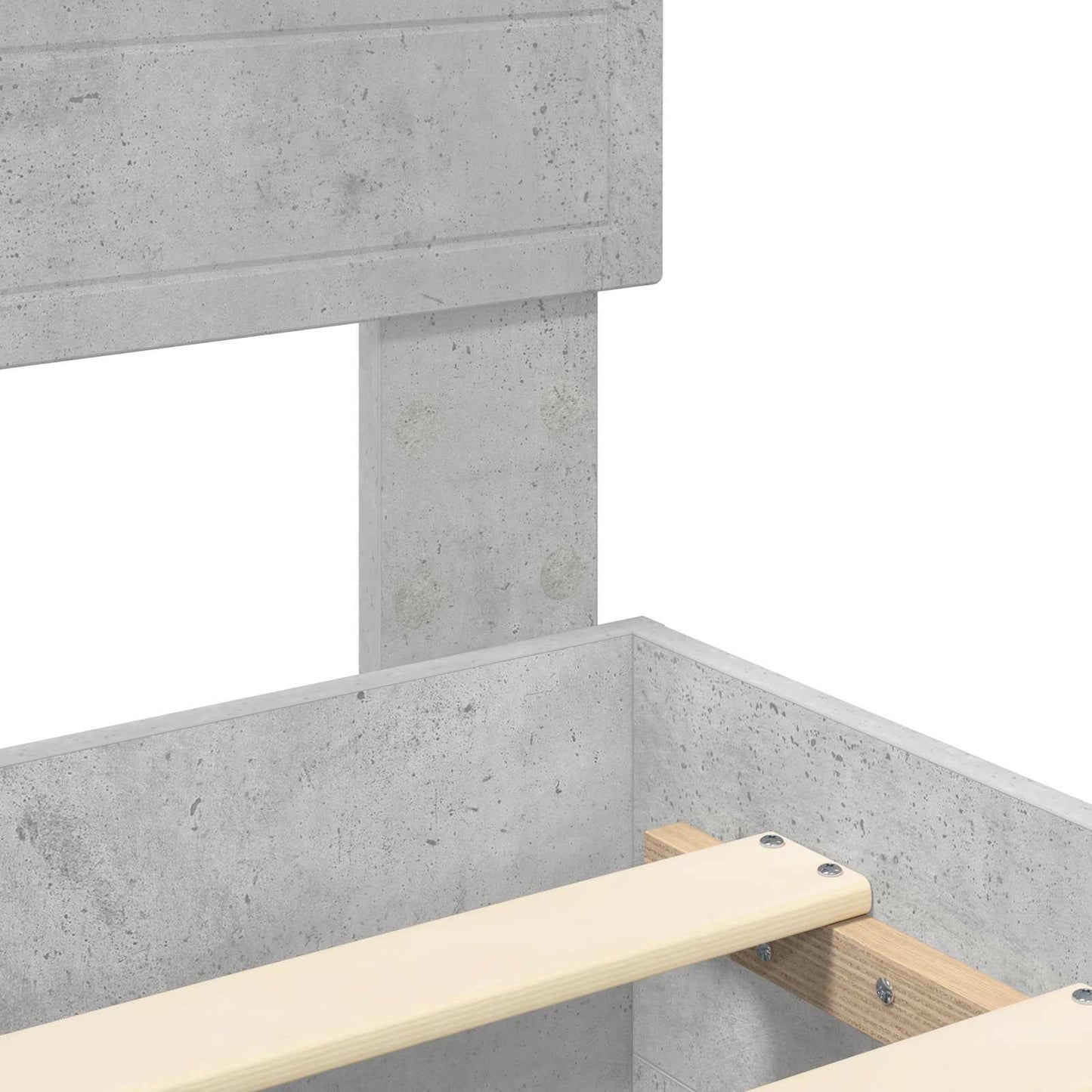 vidaXL Bed Frame Concrete Grey 120 x 190 cm Engineered Wood