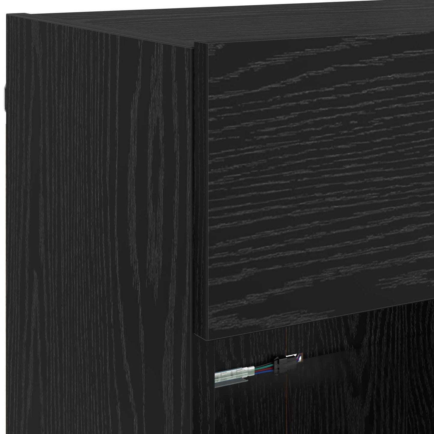 vidaXL TV Wall Cabinet Black Oak 98.5 x 30 x 60.5 cm Engineered Wood