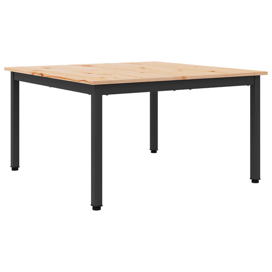 vidaXL Coffee Table Natural 80 x 80 x 45 cm Solid Pine Wood