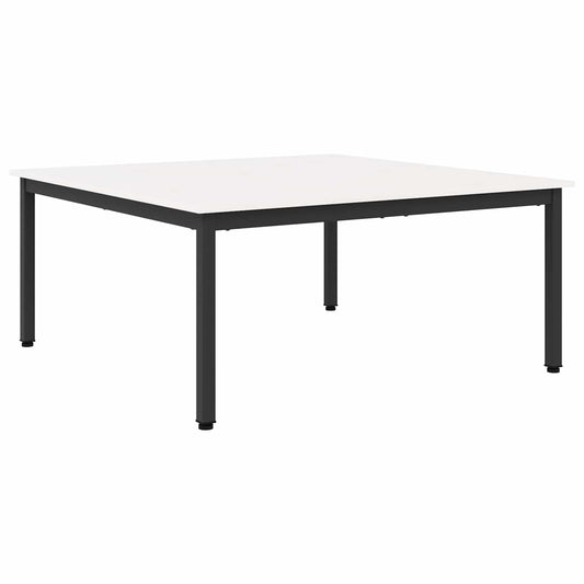 vidaXL Coffee Table White 100 x 100 x 45 cm Solid Pine Wood