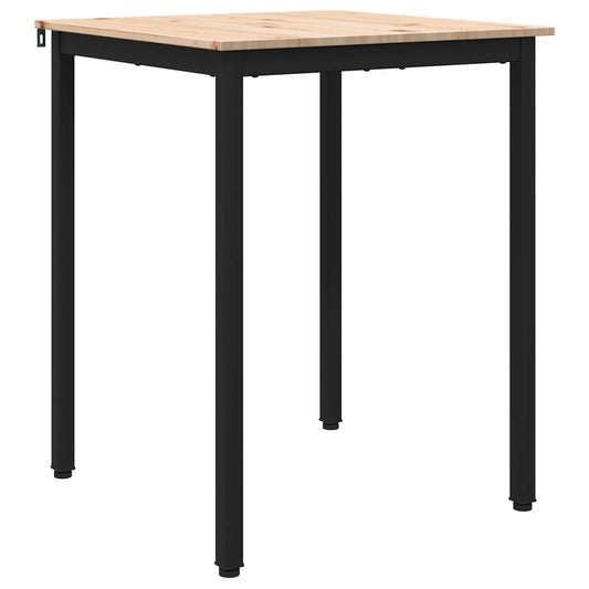 vidaXL Dining Table Natural 60 x 60 x 75 cm Solid Pine Wood