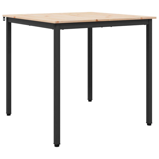 vidaXL Dining Table Natural 80 x 80 x 75 cm Solid Pine Wood