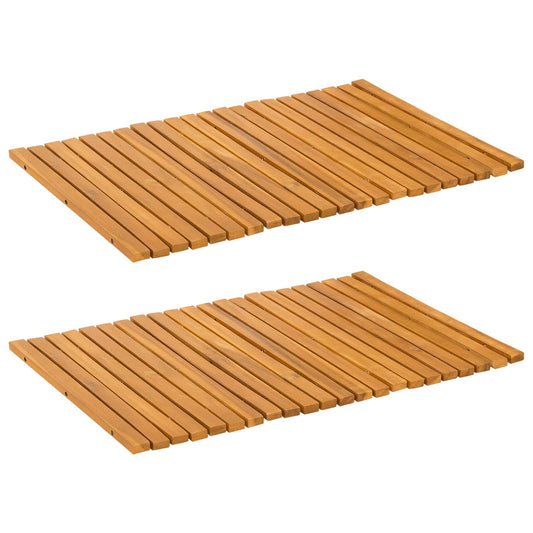 vidaXL Bath Mat Brown 60 x 40 cm Solid Acacia Wood