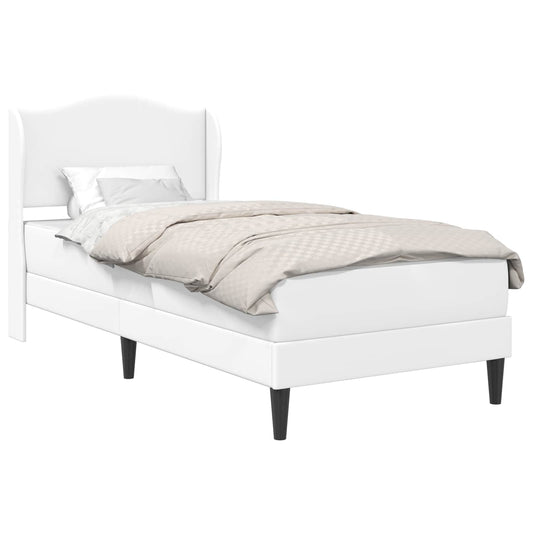 vidaXL Bed Frame with Headboard White 90 x 190 cm Faux Leather