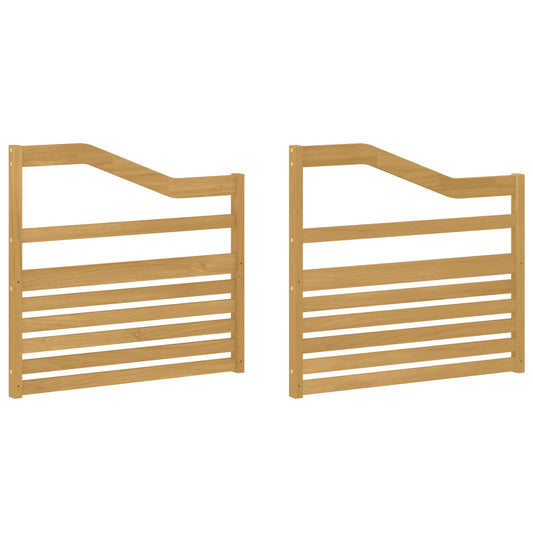 vidaXL Armrests Module 2 pcs White 79 x 4 x 73 cm Solid Acacia Wood