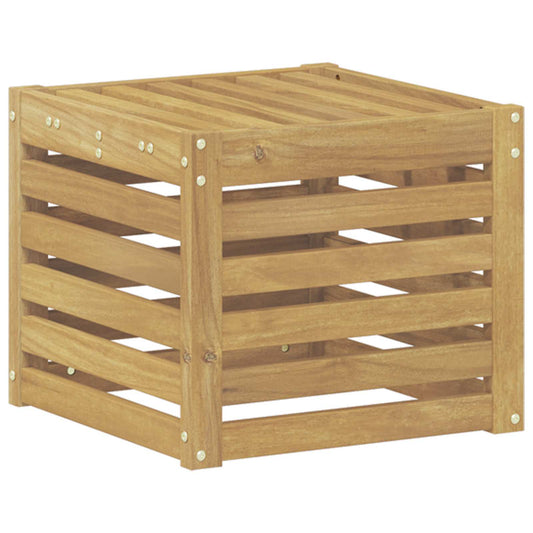 vidaXL Outdoor Sofa Set White 35 x 38 x 37 cm Solid Acacia Wood