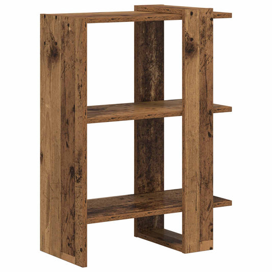 vidaXL Bookshelf 2-Tier 52 x 25 x 71.5 cm Engineered Wood Old Wood