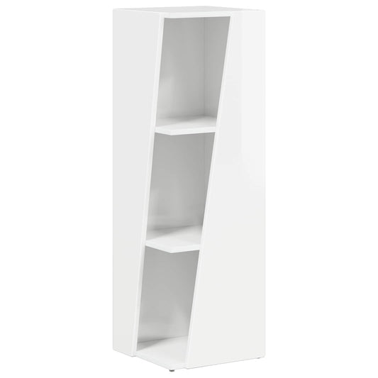 vidaXL Side Shelf 33 x 32 x 100.5 cm Engineered Wood High Gloss White