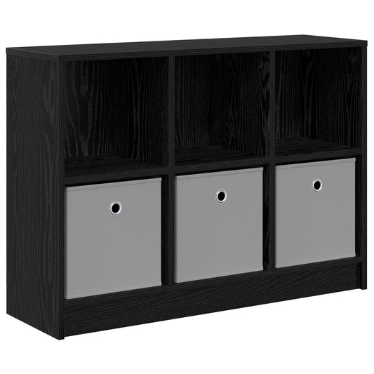 vidaXL Sideboard with Drawer Black Oak 88.5 x 27.5 x 63.5 cm