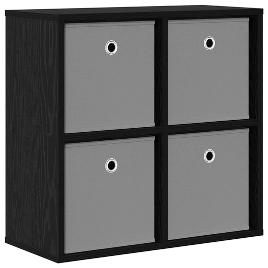 vidaXL Sideboard with Drawer Black Oak 59.5 x 27 x 57 cm