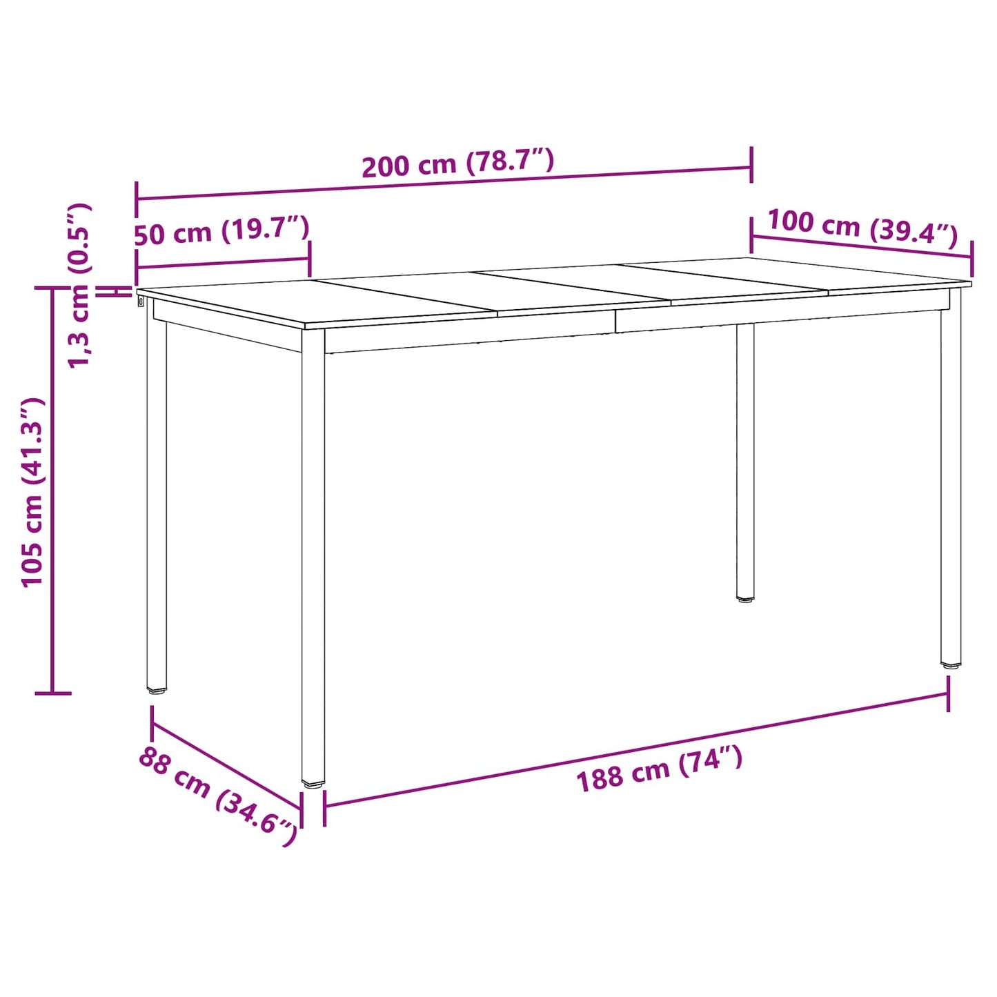 vidaXL Standing Bar Table Engineered Wood