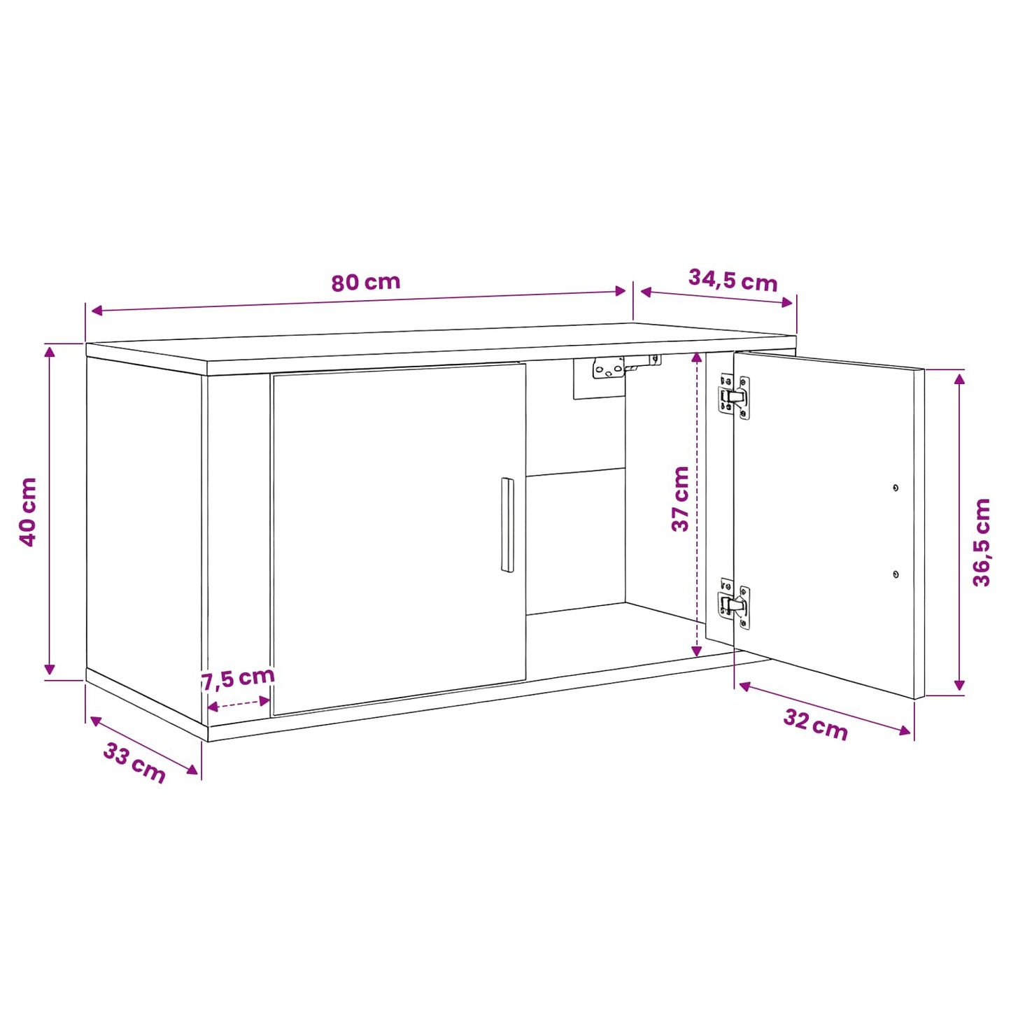 vidaXL Wall-mounted TV Cabinet Set 2 pcs Old Wood 80 x 34.5 x 40 cm