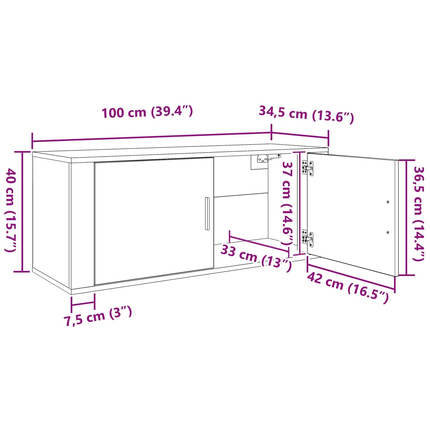 vidaXL Wall-mounted TV Cabinet Set 2 pcs Old Wood Engineered Wood