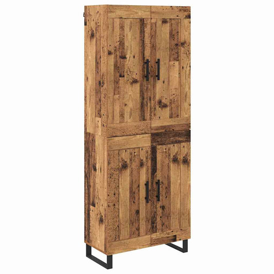 vidaXL Highboard Old Wood 69.5 x 34 x 180 cm Engineered Wood