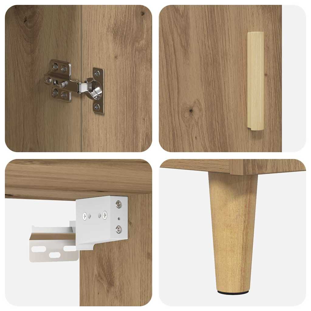 vidaXL Highboard Artisan Oak 69.5 x 32.5 x 180 cm Engineered Wood