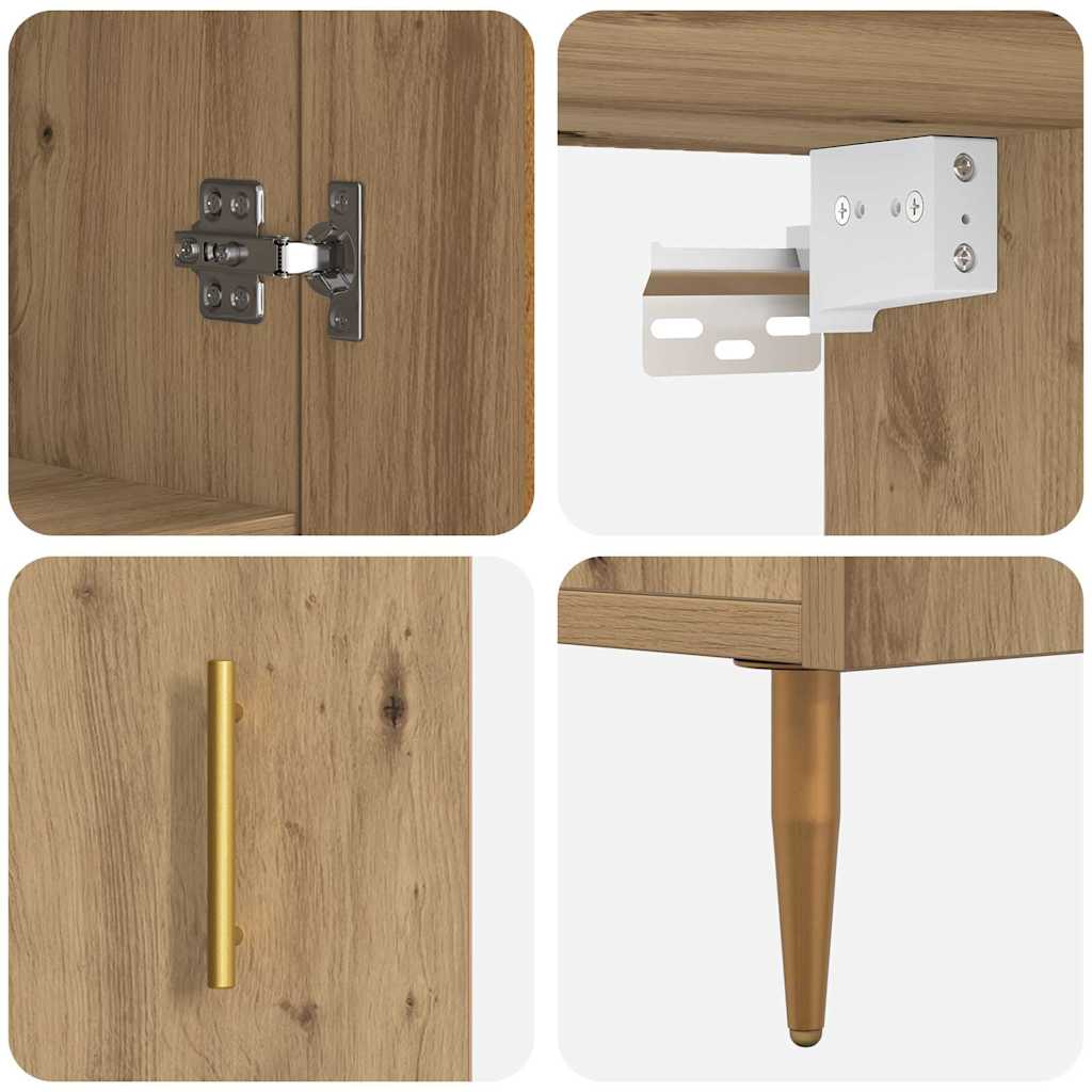 vidaXL Highboard Artisan Oak 69.5 x 34 x 180 cm Engineered Wood