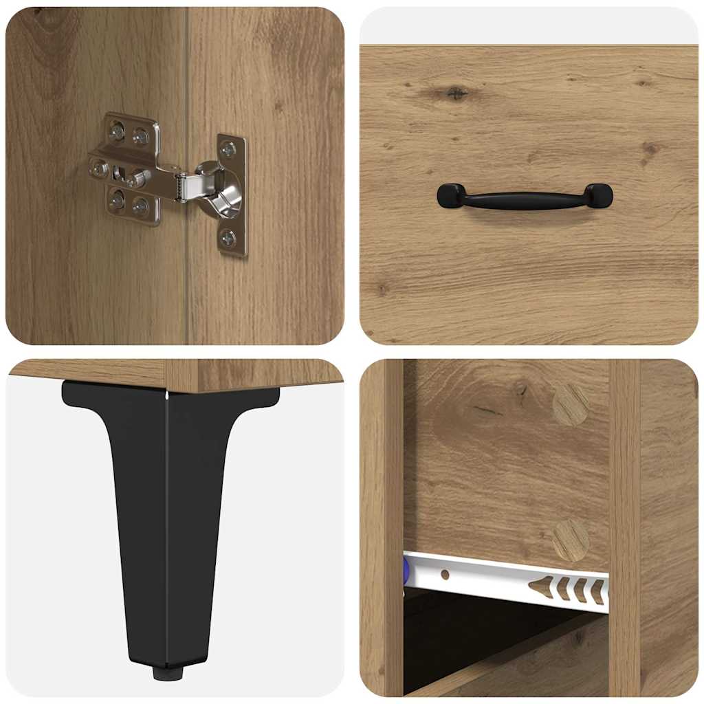 vidaXL Highboard Artisan Oak 69.5 x 34 x 180 cm Engineered Wood