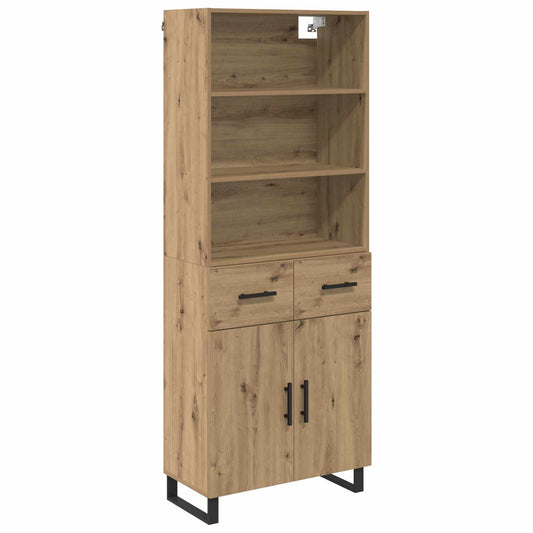 vidaXL Highboard 2 pcs Artisan Oak 69.5 x 34 x 180 cm