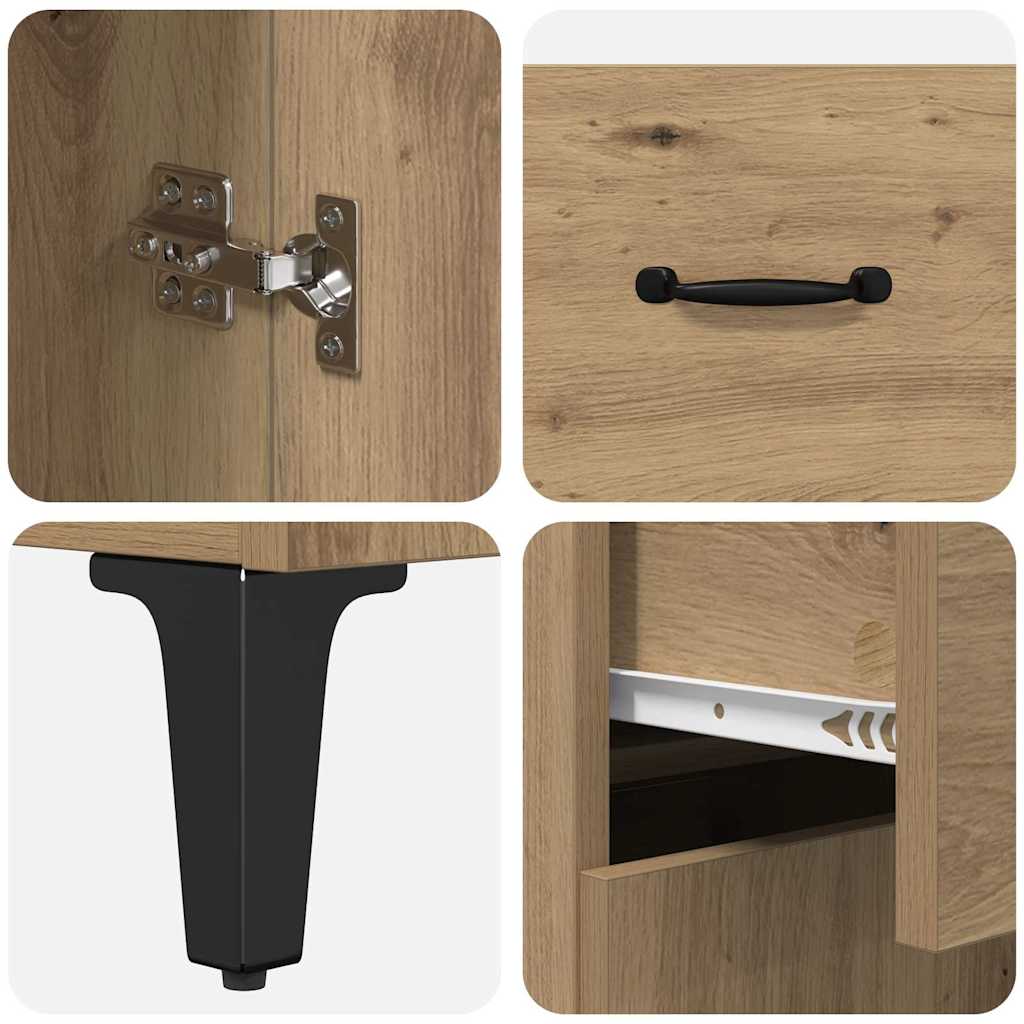 vidaXL Highboard Artisan Oak 69.5 x 34 x 180 cm Engineered Wood