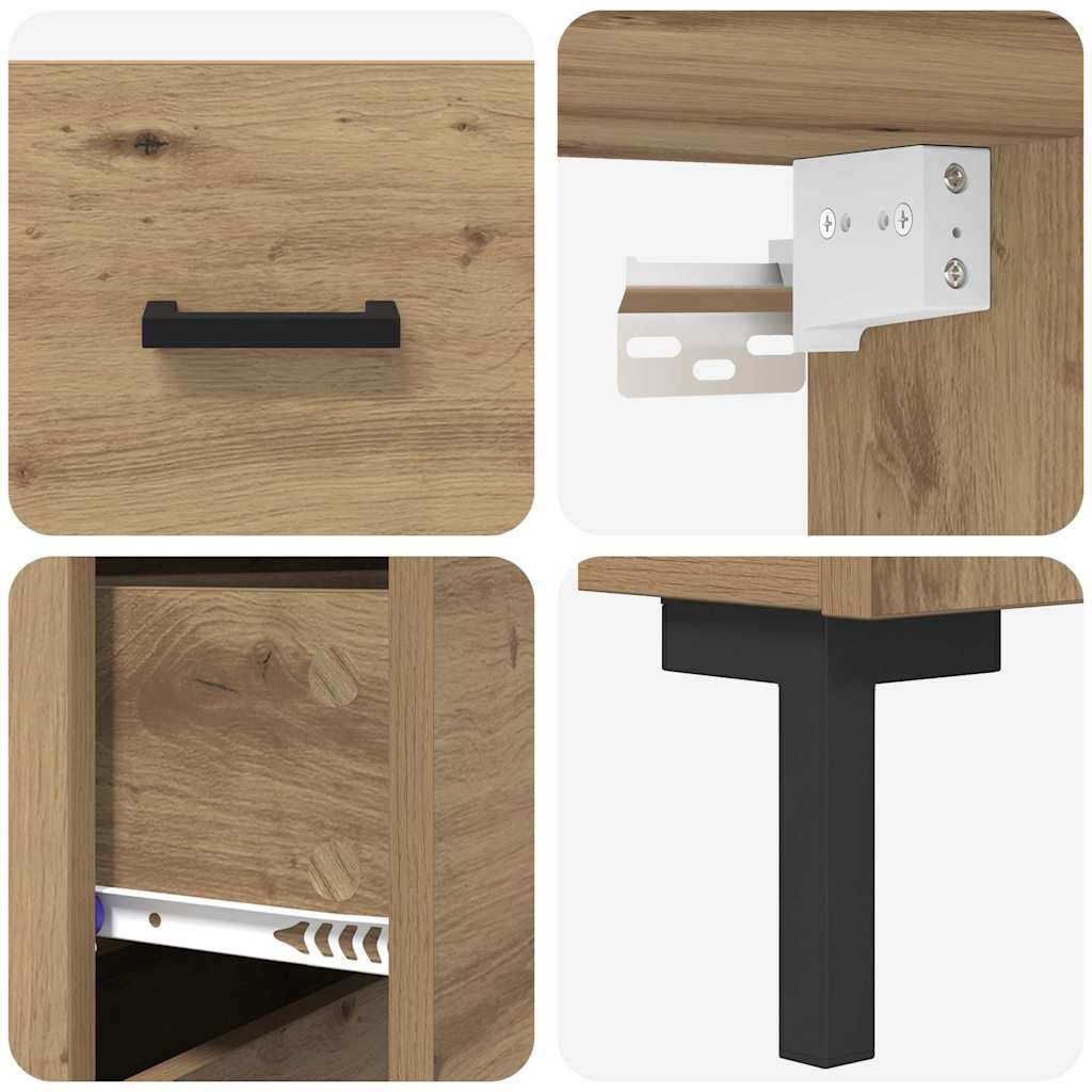 vidaXL Highboard Artisan Oak 69.5 x 34 x 180 cm Engineered Wood