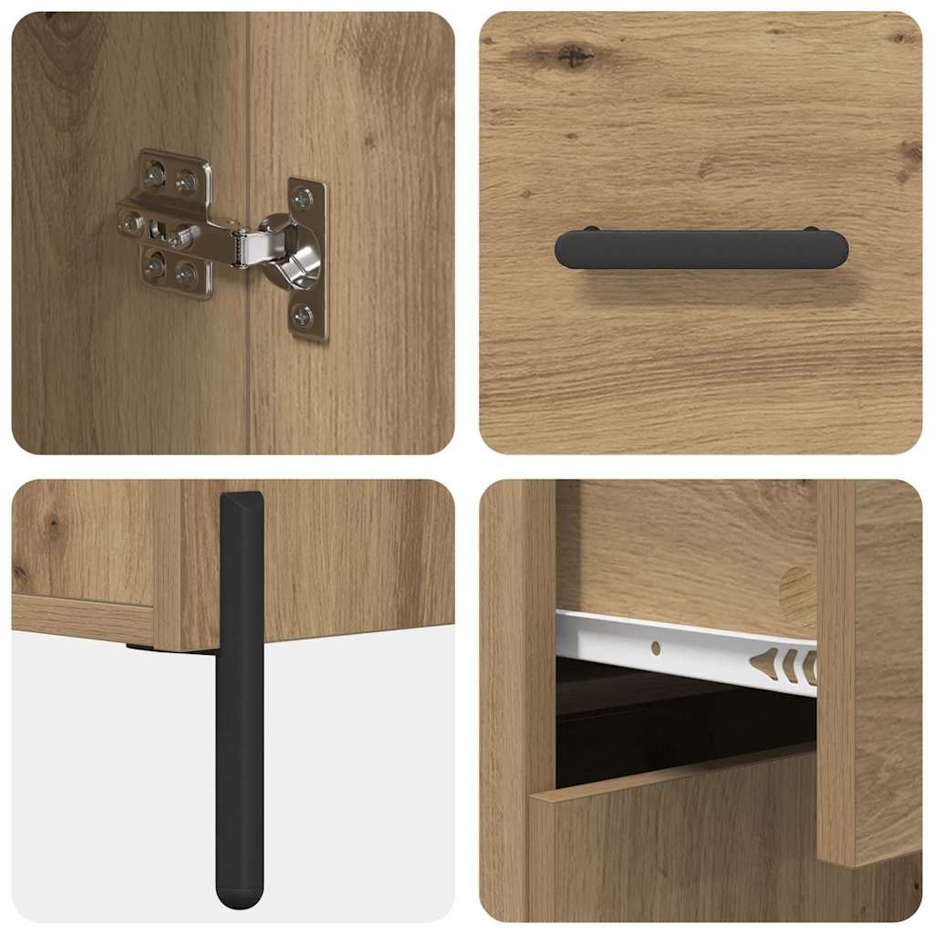 vidaXL Highboard Artisan Oak 69.5 x 34 x 180 cm Engineered Wood