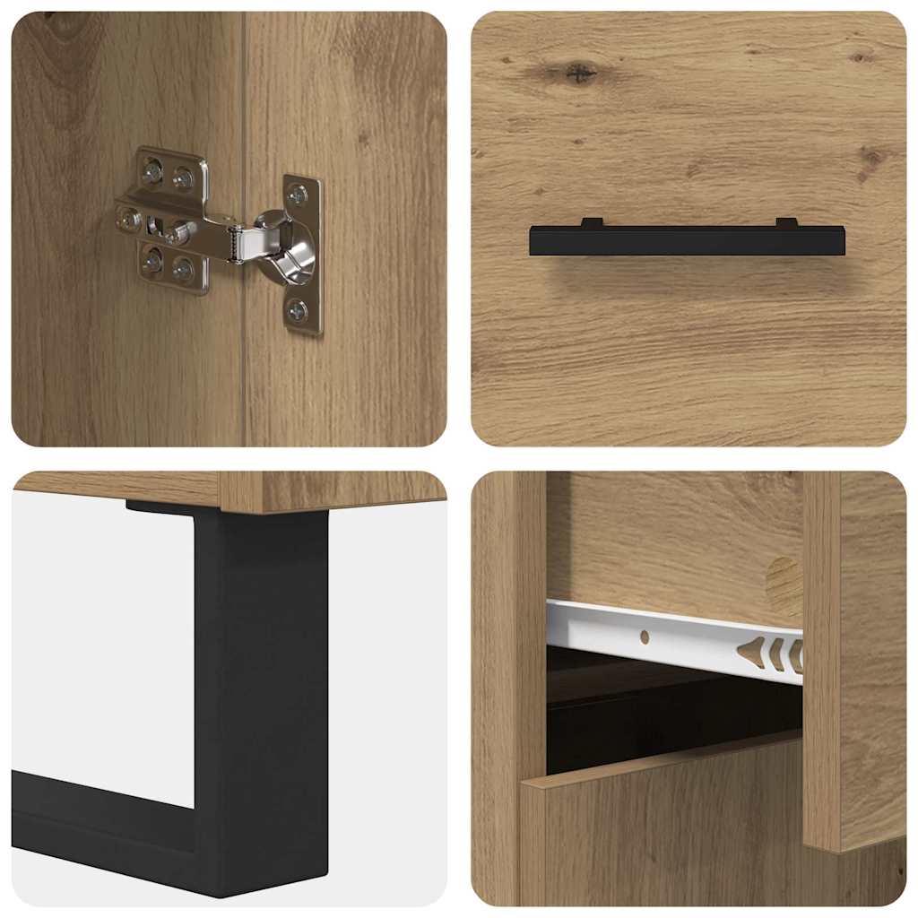 vidaXL Highboard 2 pcs Artisan Oak 69.5 x 34 x 180 cm