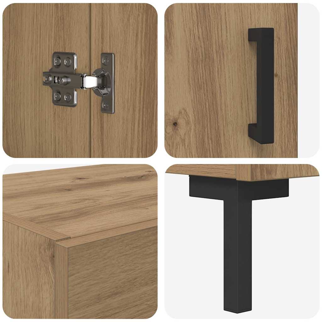 vidaXL Highboard 2 pcs Artisan Oak 69.5 x 34 x 180 cm Engineered Wood