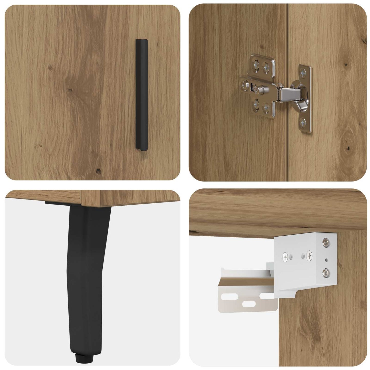 vidaXL Highboard Artisan Oak 69.5 x 34 x 180 cm