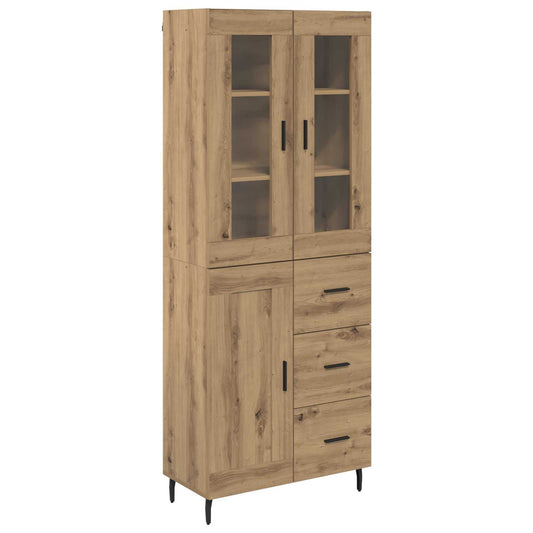 vidaXL Highboard 2 pcs Artisan Oak 69.5 x 34 x 180 cm Engineered Wood