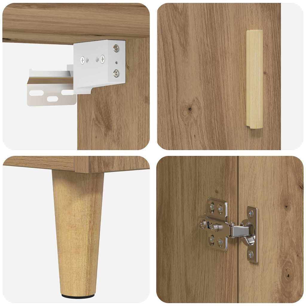 vidaXL Highboard Artisan Oak 69.5 x 34 x 180 cm