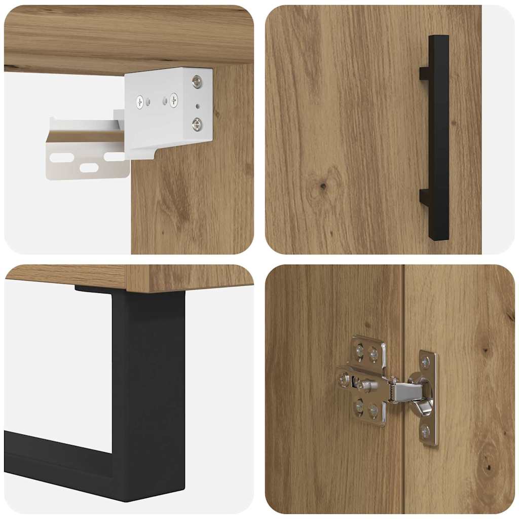 vidaXL Highboard 2 pcs Artisan Oak 69.5 x 34 x 180 cm